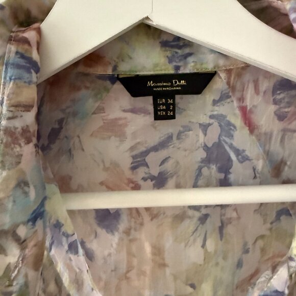 Massimo Dutti Flower Pattern Shirt - Picture 2 of 2
